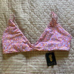 Skatie pink/purple/yellow bikini top, XL